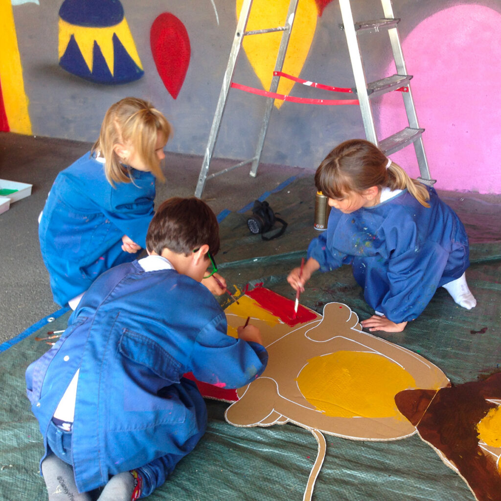 Décor mural pour le spectacle de cirque