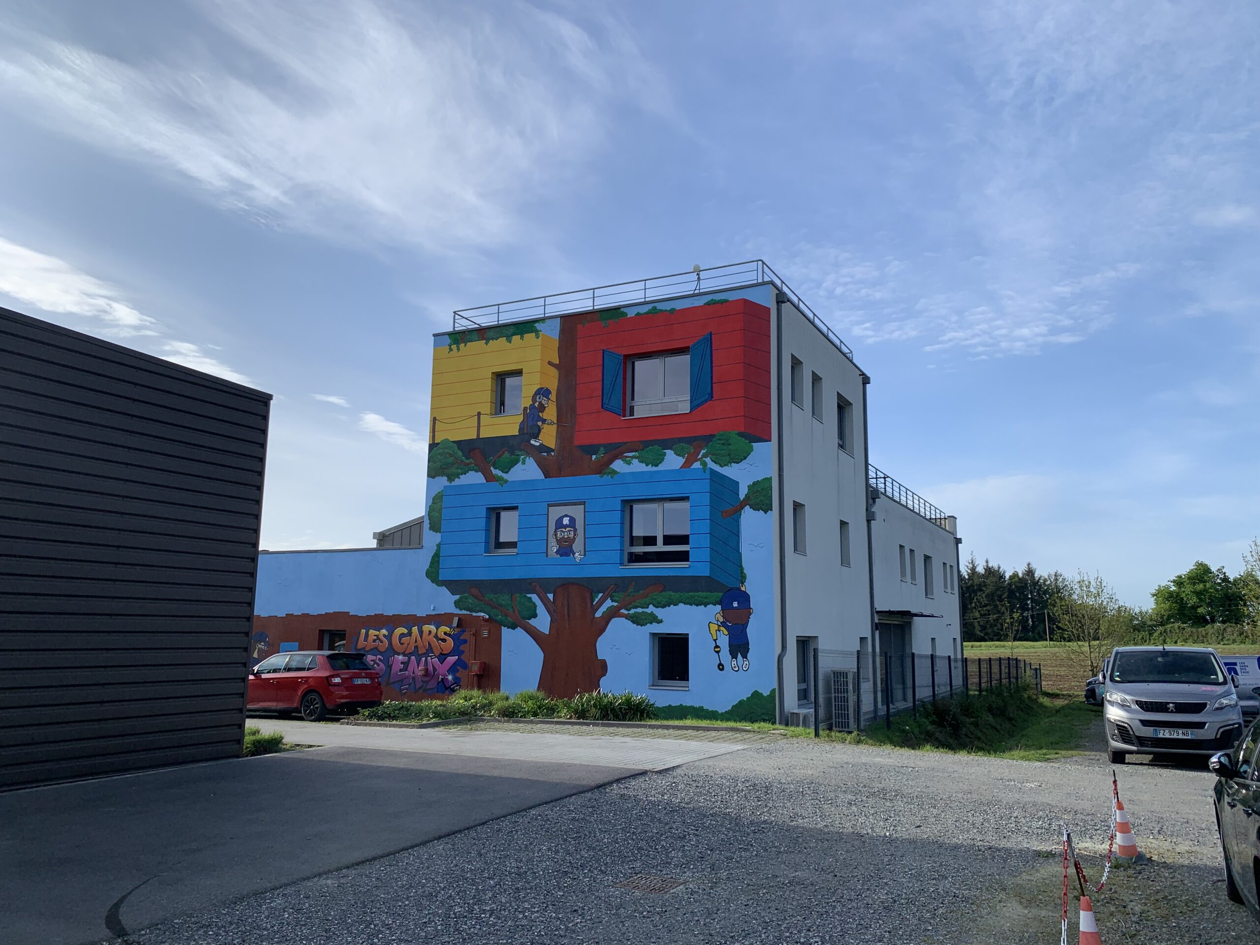 Fresque murale pour entreprise par Yoann Cinz