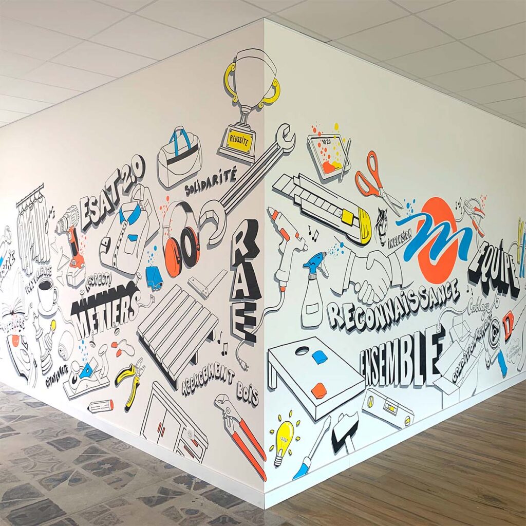 Fresque participative à l’ESAT de la Mabiley