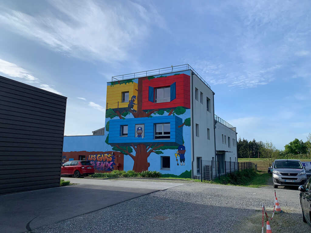 Fresque monumentale en collaboration — Yoann Cinz × Martin Deser (Stereophonk) pour Les Gars des Eaux